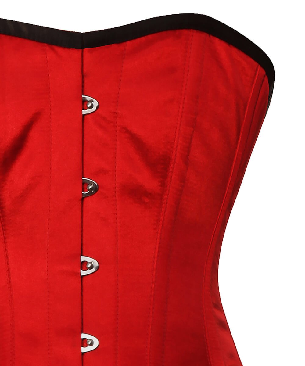 Portia Steel Boned Overbust Red Corset