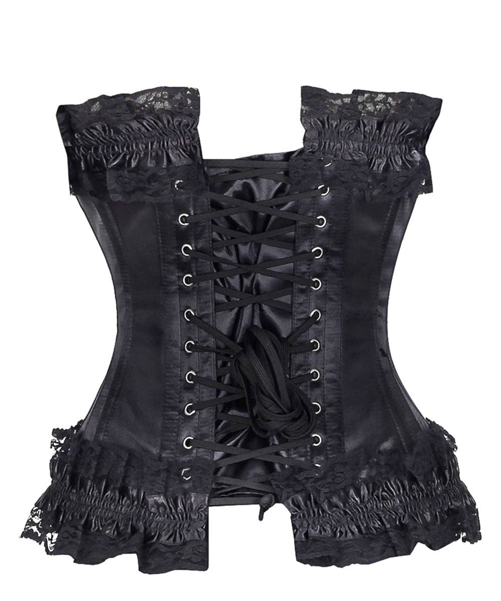 Jemma Satin Burlesque Overbust Corset for Sale
