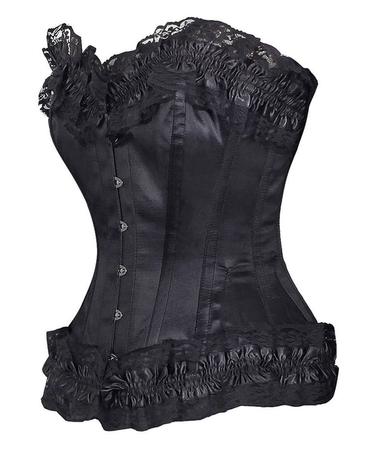Jemma Satin Burlesque Overbust Corset for Sale