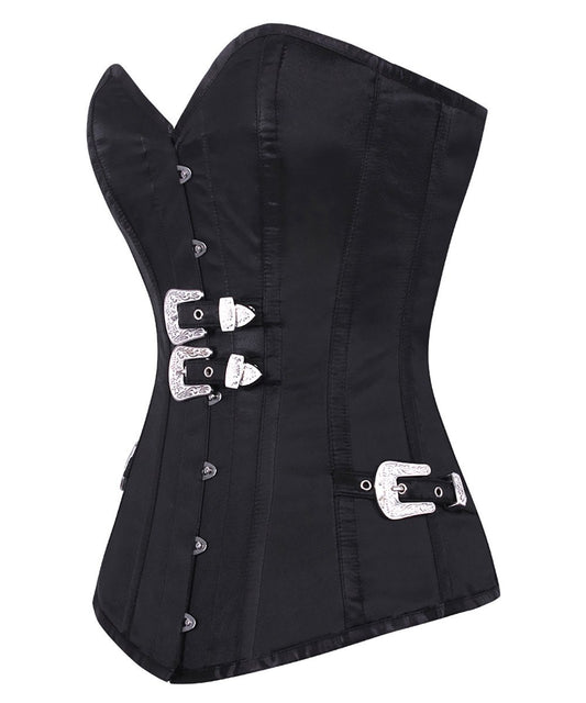 Jaecar Black Overbust Corset with Buckles