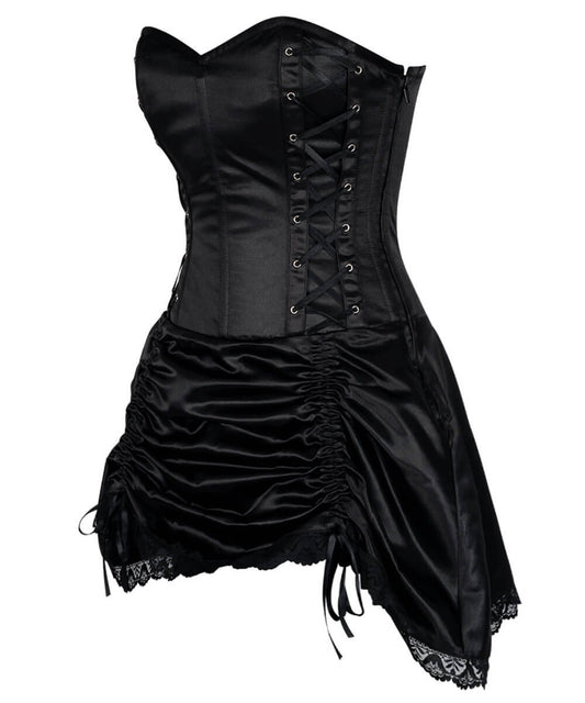 Philis Black Bustle Corset Dress