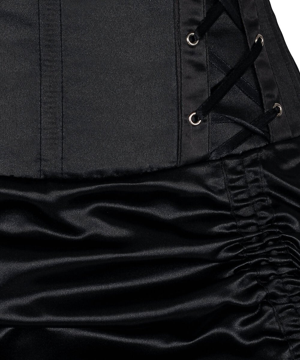 Philis Black Bustle Corset Dress