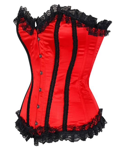 Deion Red Bursleque Overbust Corset