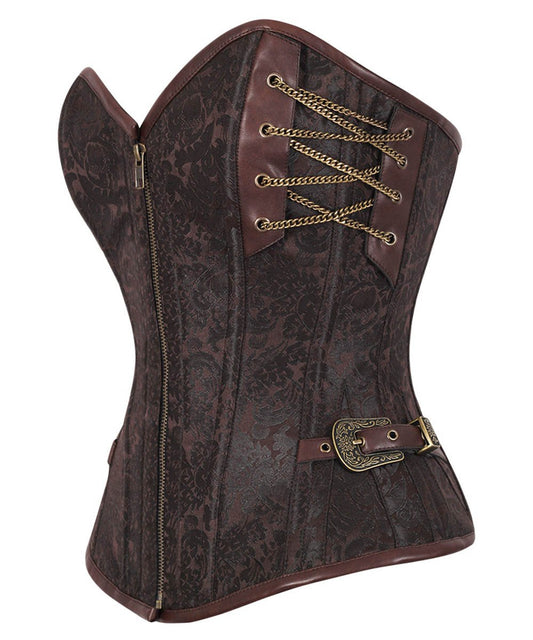 Celenne Steampunk Overbust Corset Steel Boned