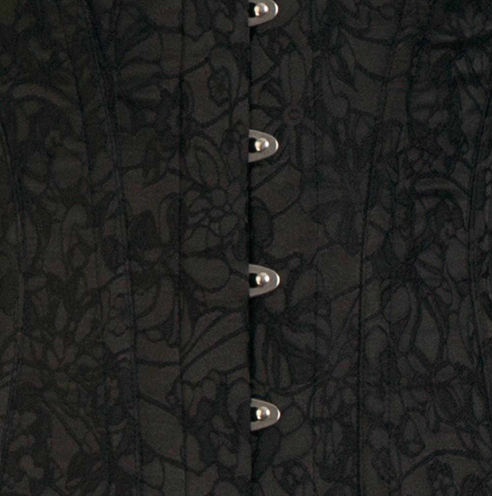 Phylis Black Overbust Brocade Corset