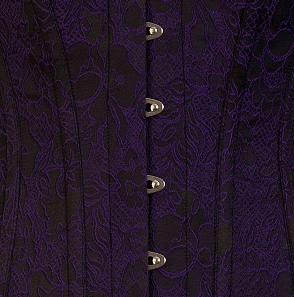 Phylo Brocade Purple Overbust Corset