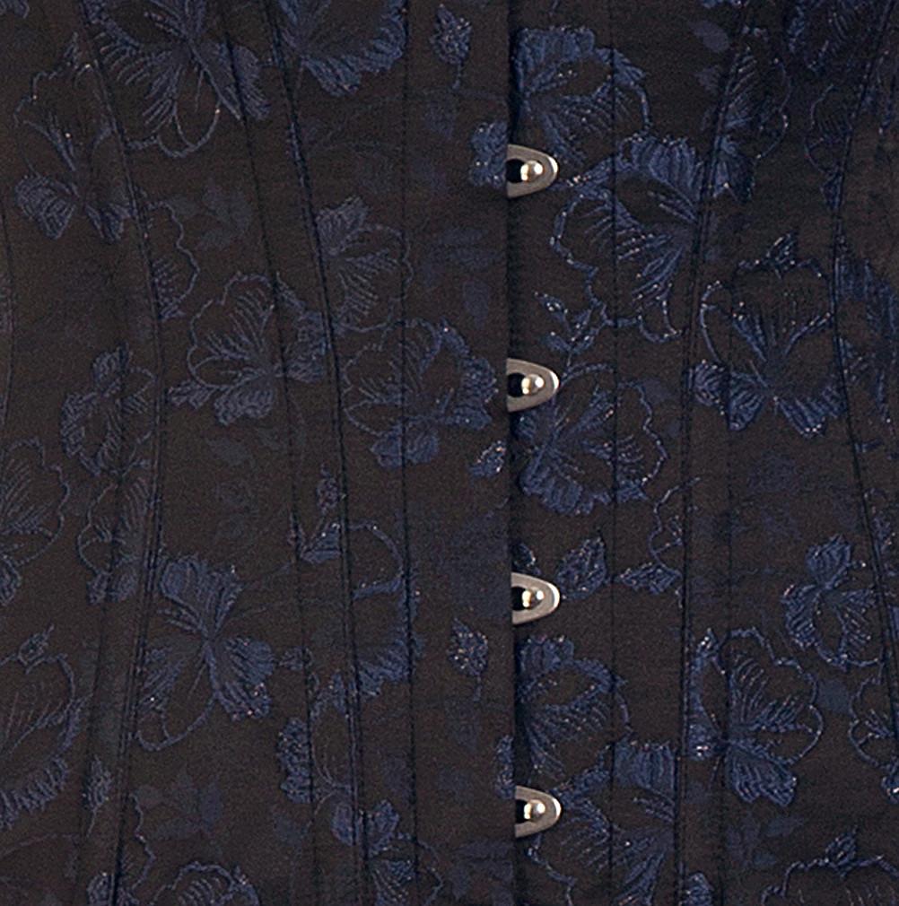 Aineas Brocade Blue Overbust Corset