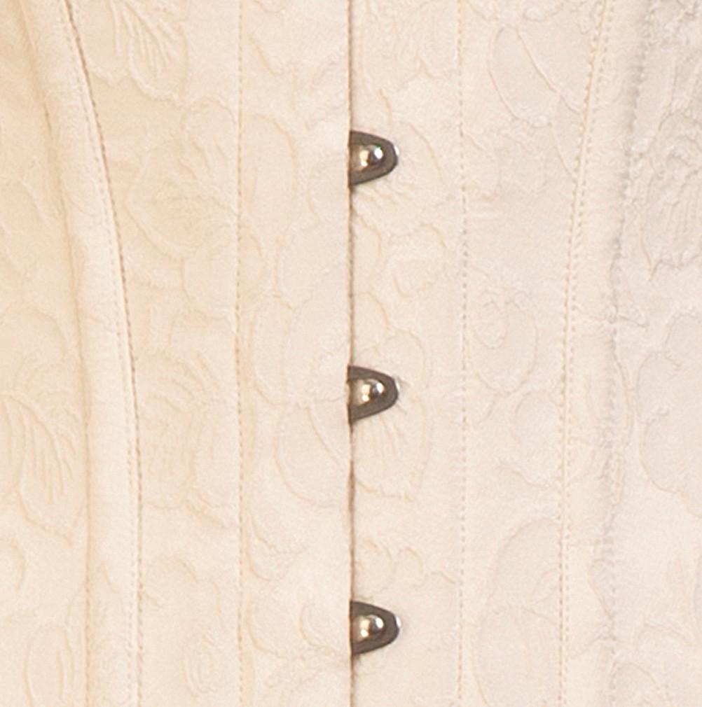 Norvin Brocade Plus Size Ivory Overbust Corset