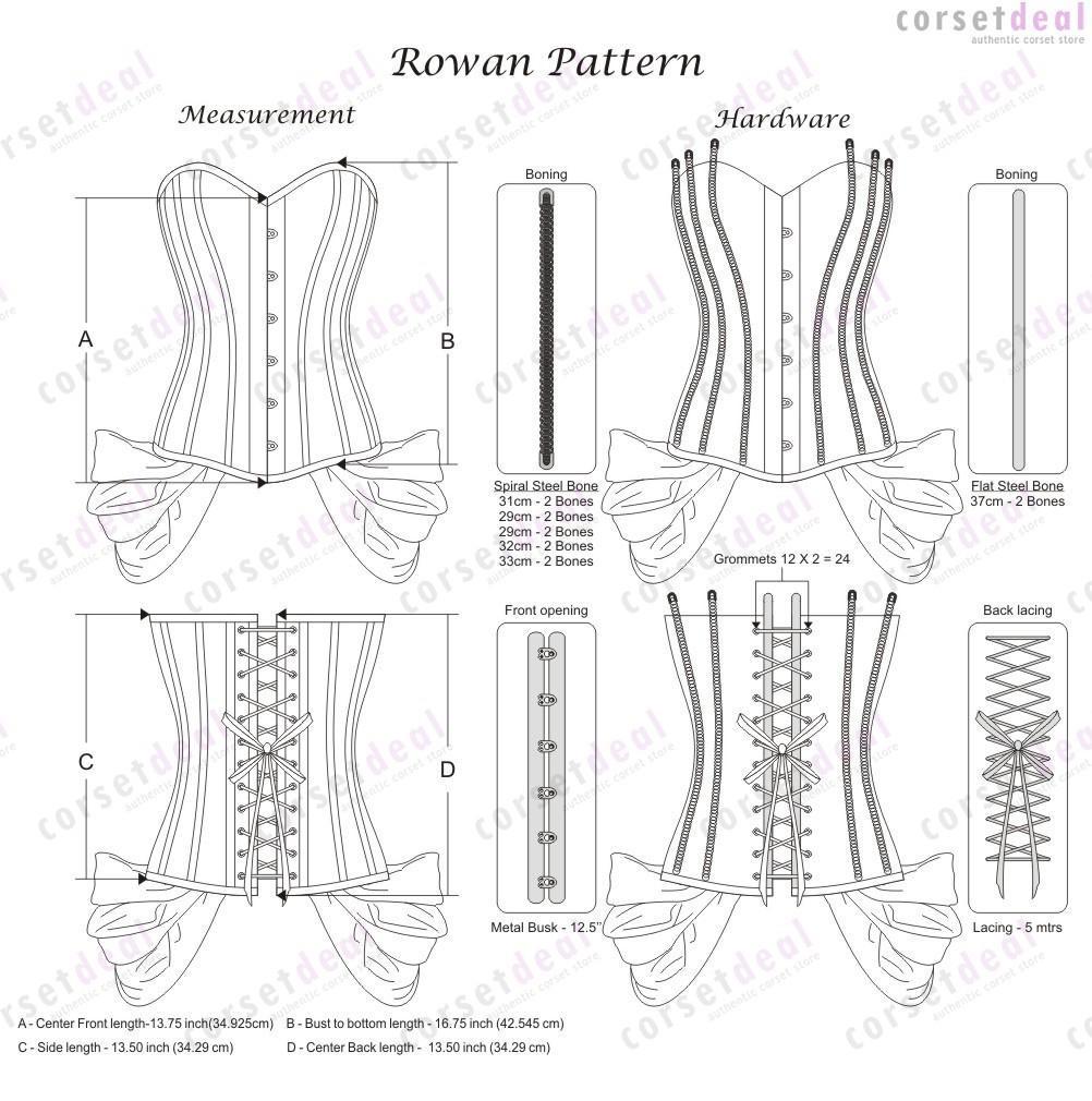 Abasi Black Burlesque Fashion Corset