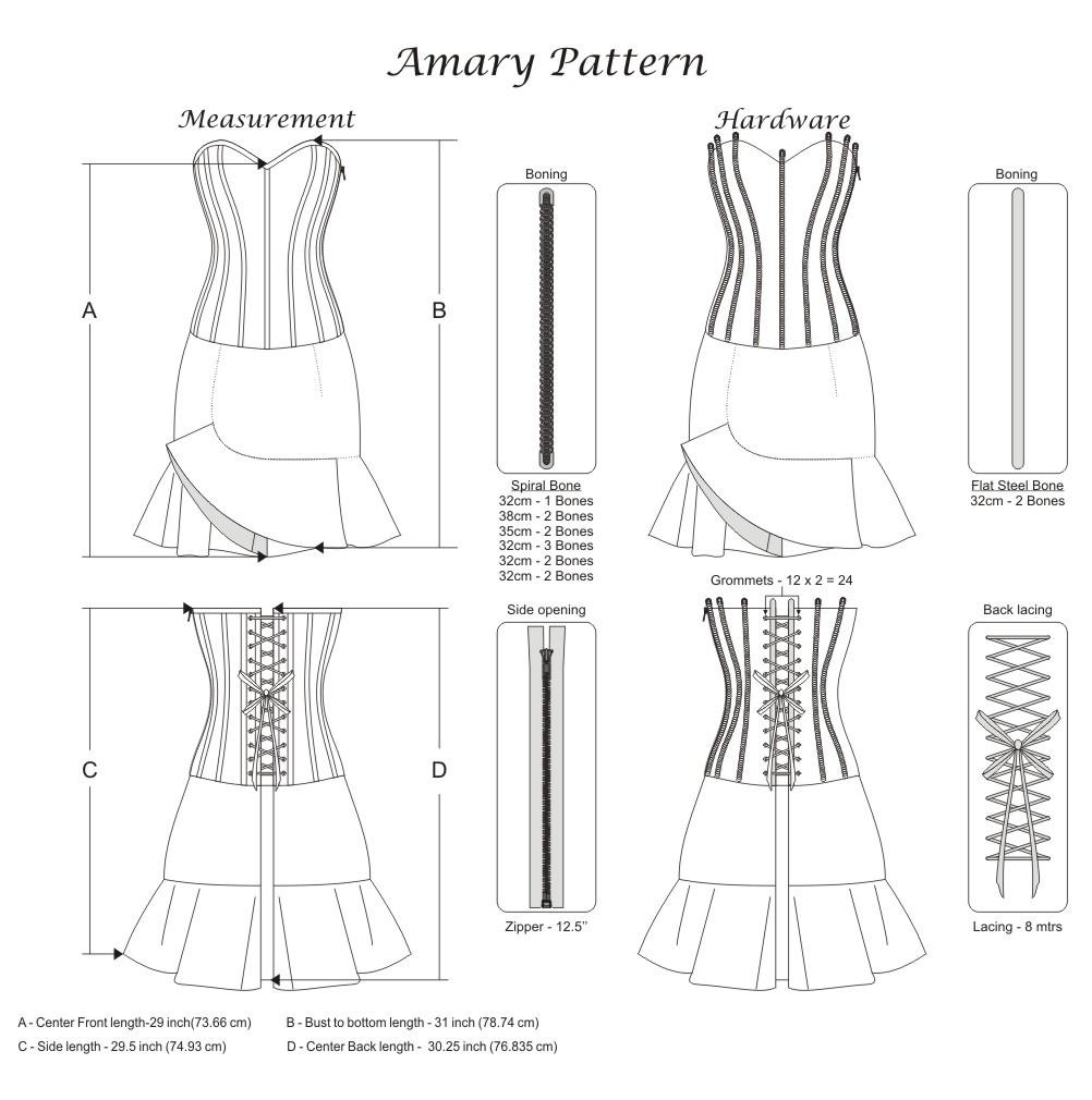 Oleisia Gothic Cascad Ruffle Corset Dress