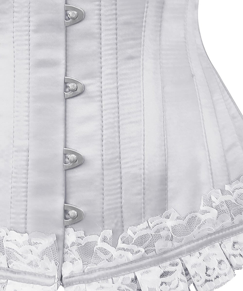 Marella Burlesque White Overbust Corset