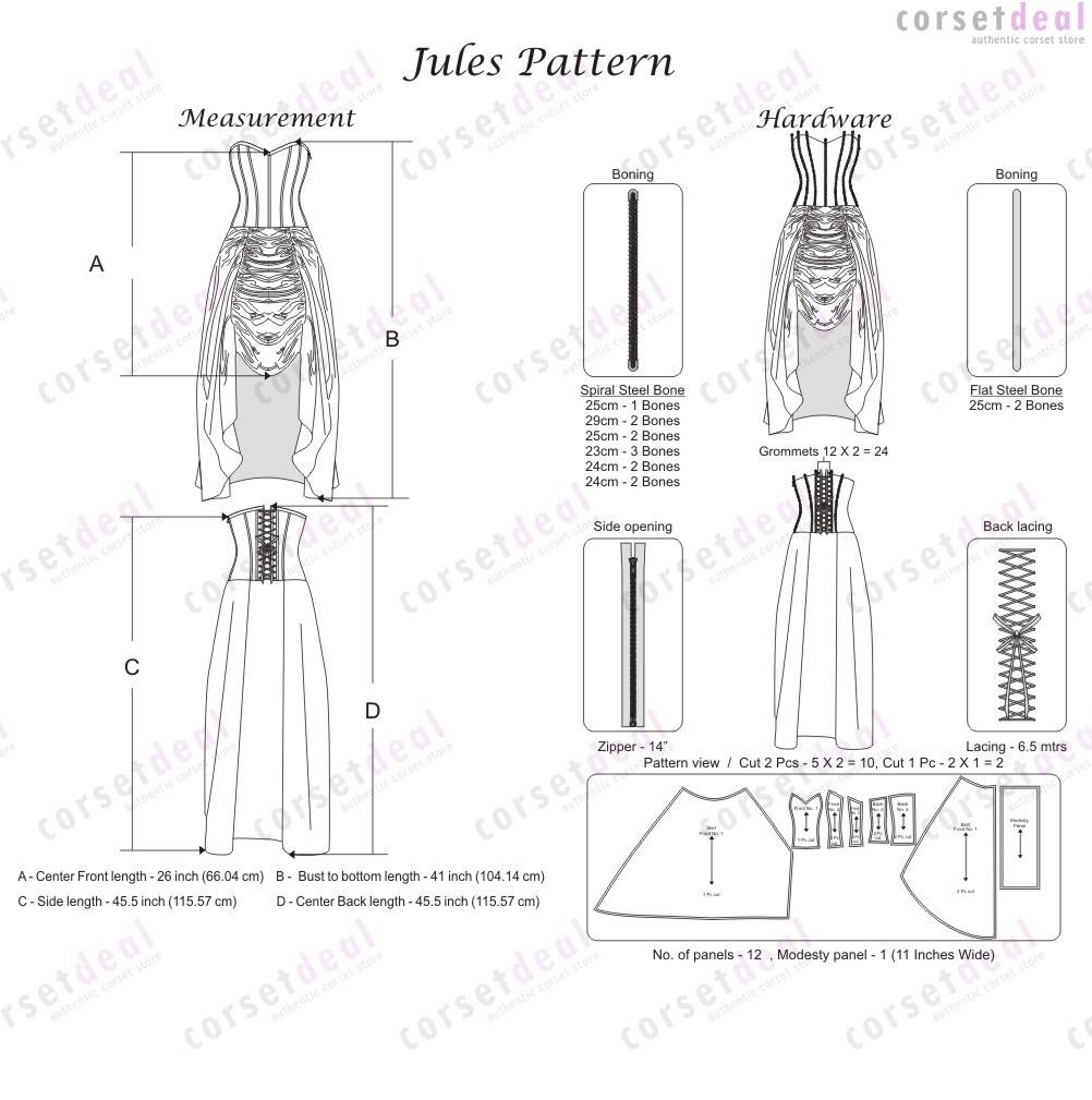 Burg Gothic Corset Dress