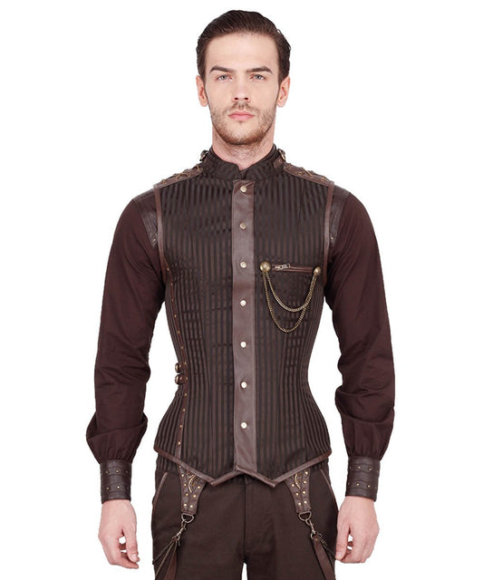 Dankmar Steampunk Men's Overchest Corset