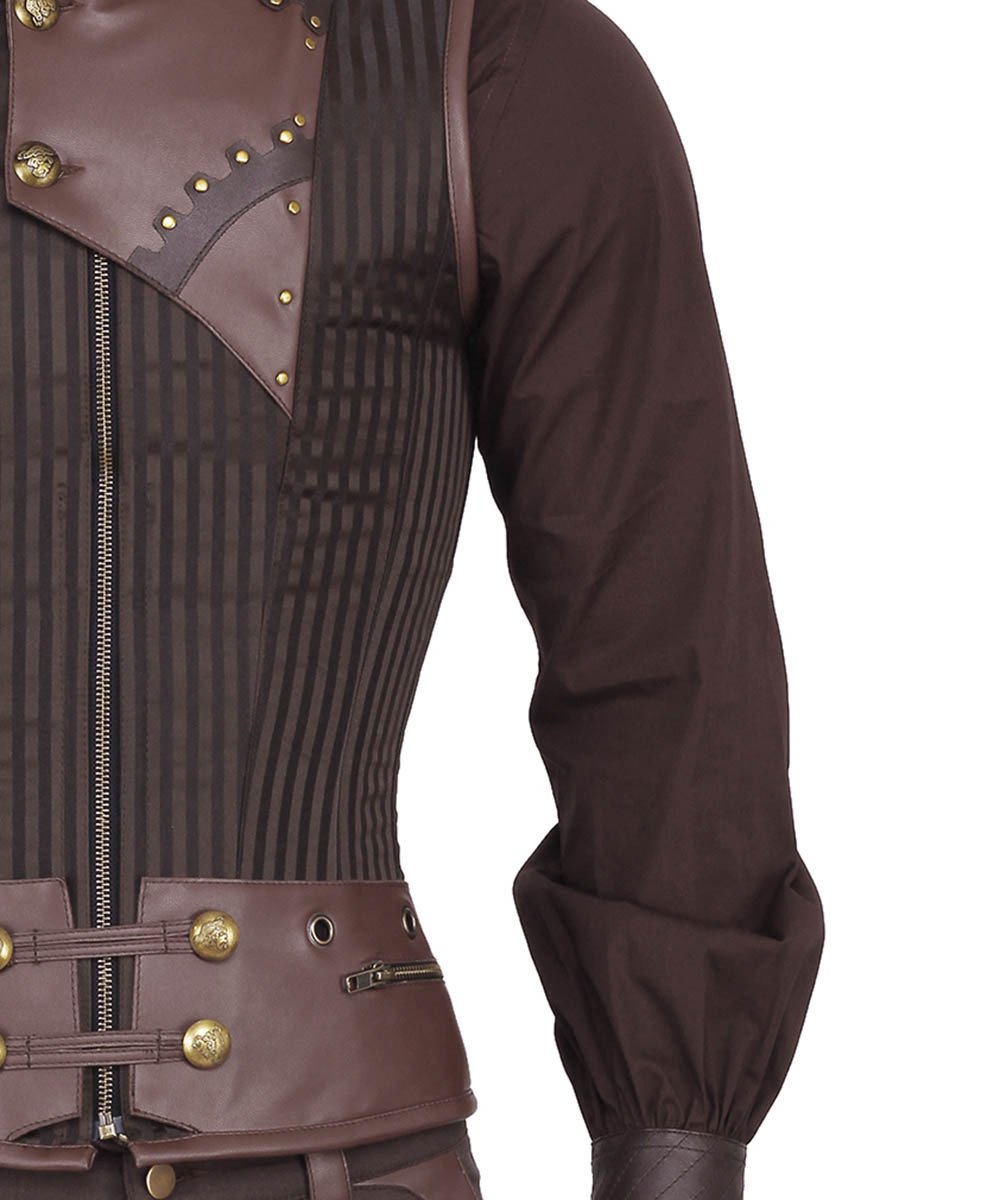 Detlef Steampunk Men's Overchest Corset