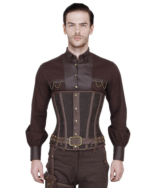 Eberwin Steampunk Men's Corset