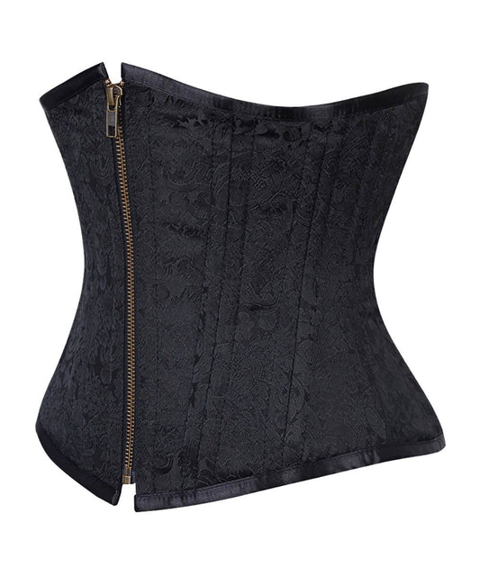 Daysha Black Waist Training Steel Boned Corsets