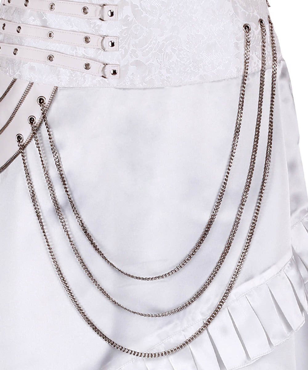 Roux White Layered Skirt