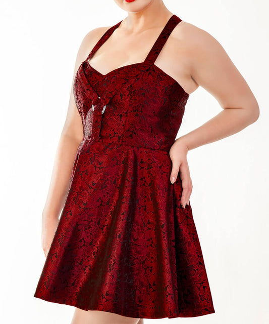 Elisheba Brocade Skater Dress