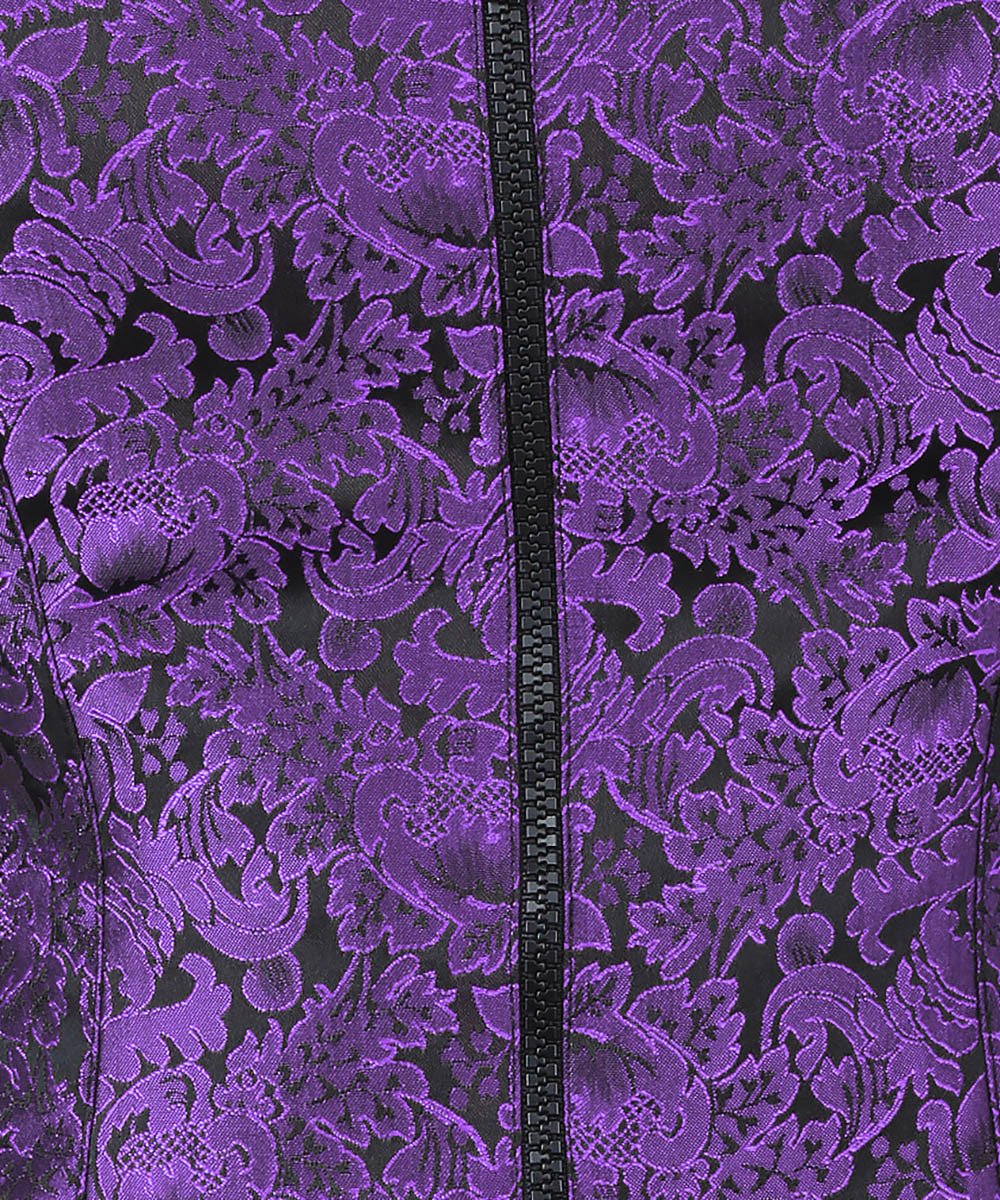 Hillock Purple Brocade Gothic Corset Top