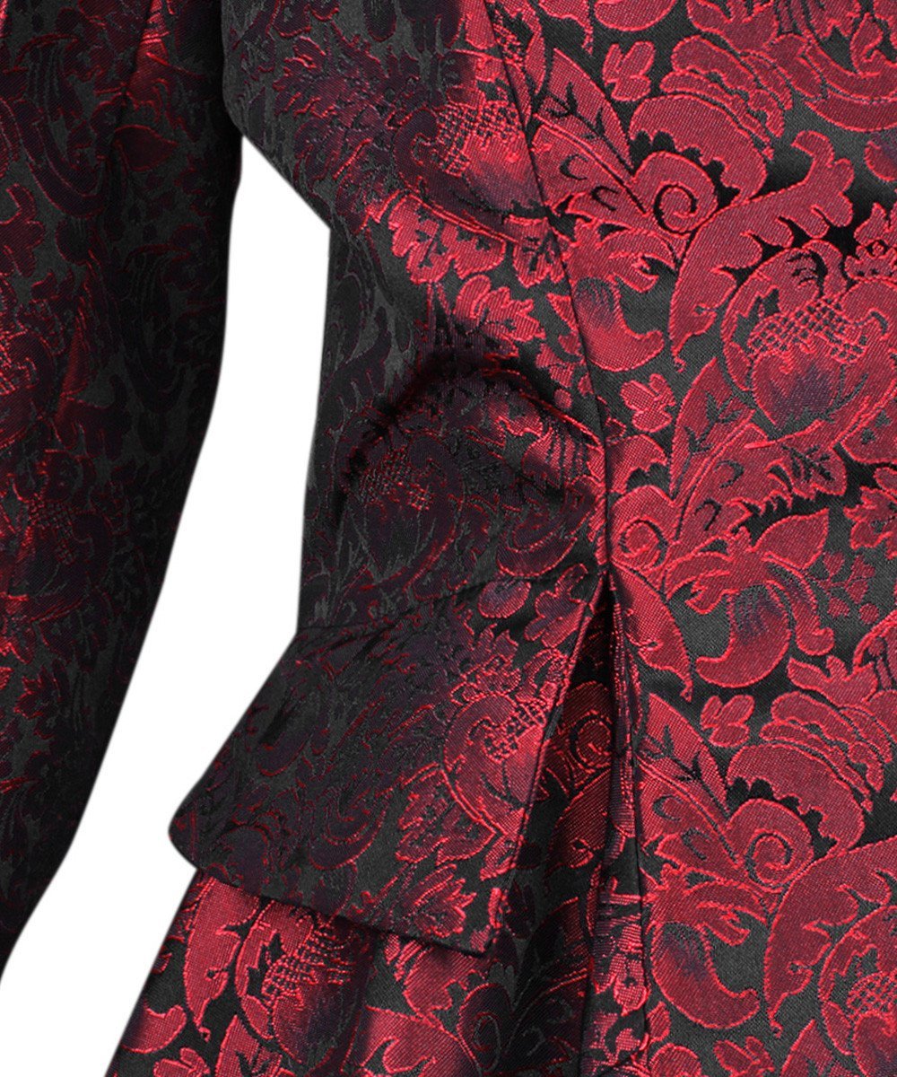 Adoree Brocade Mandarin Collar Coat