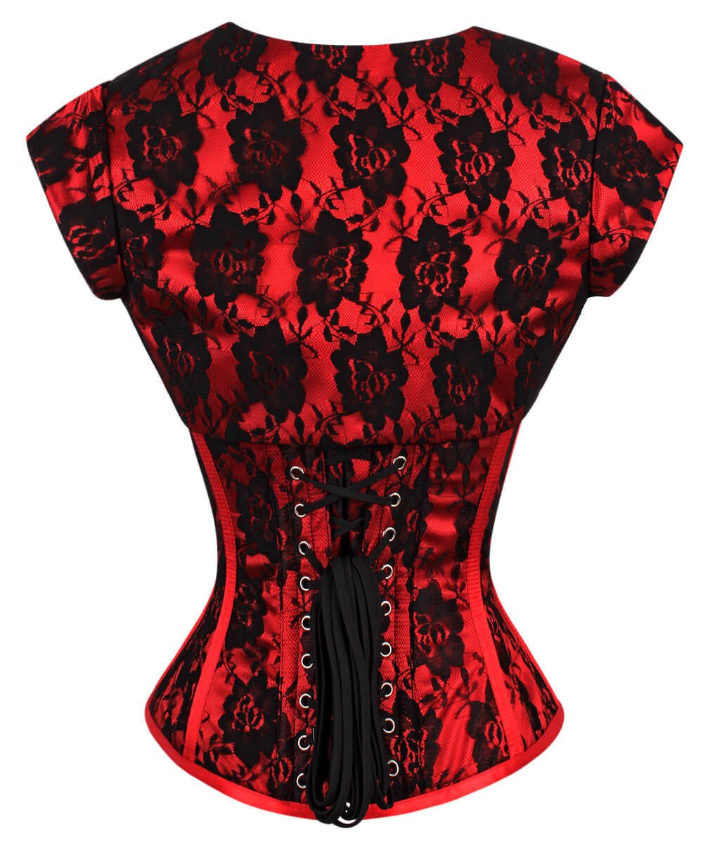 Celestino Red Overbust Corset with Bolero Jacket