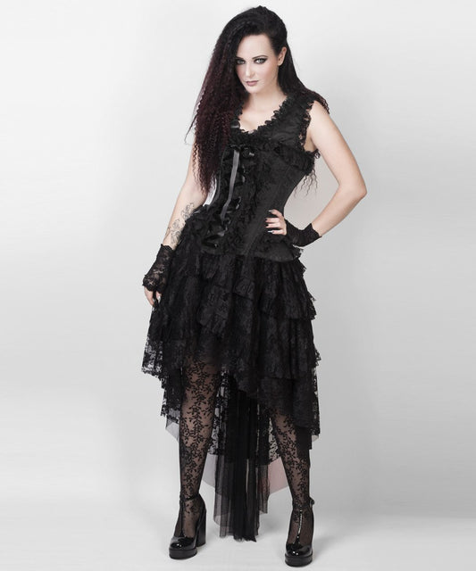 Leontiy Victorian Inspired Black Corset Dress