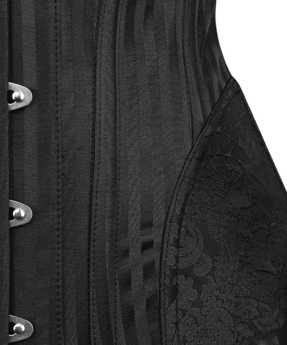 Lavonne Black Brocade Gothic Corset with Bolero