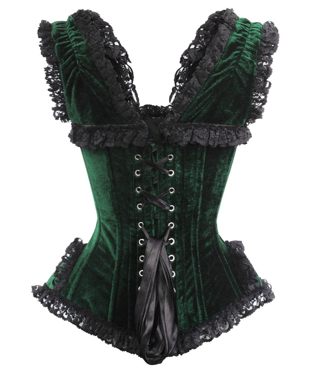 Ceren Green Victorian Inspired Corset