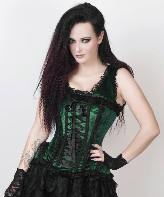 Ceren Green Victorian Inspired Corset