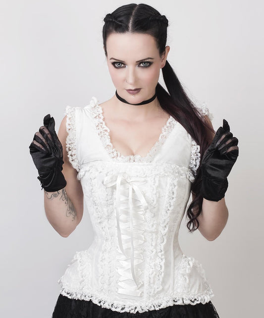 Aeson Victorian Inspired White Corset