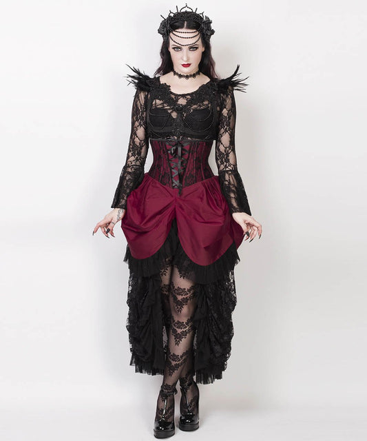 Robina Magenta Burlesque Underbust Corset Dress
