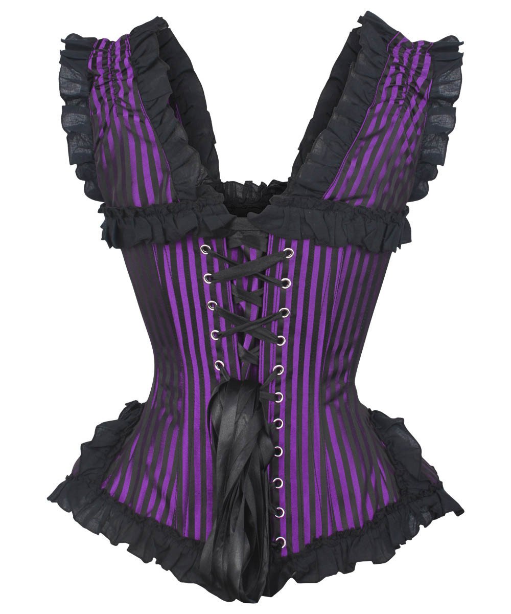 Leeba Purple Brocade Gothic Corset