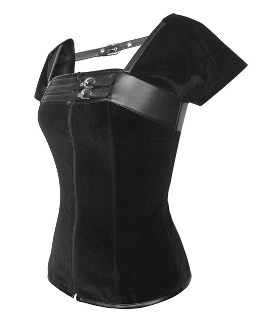 Jayna Black Velvet Top