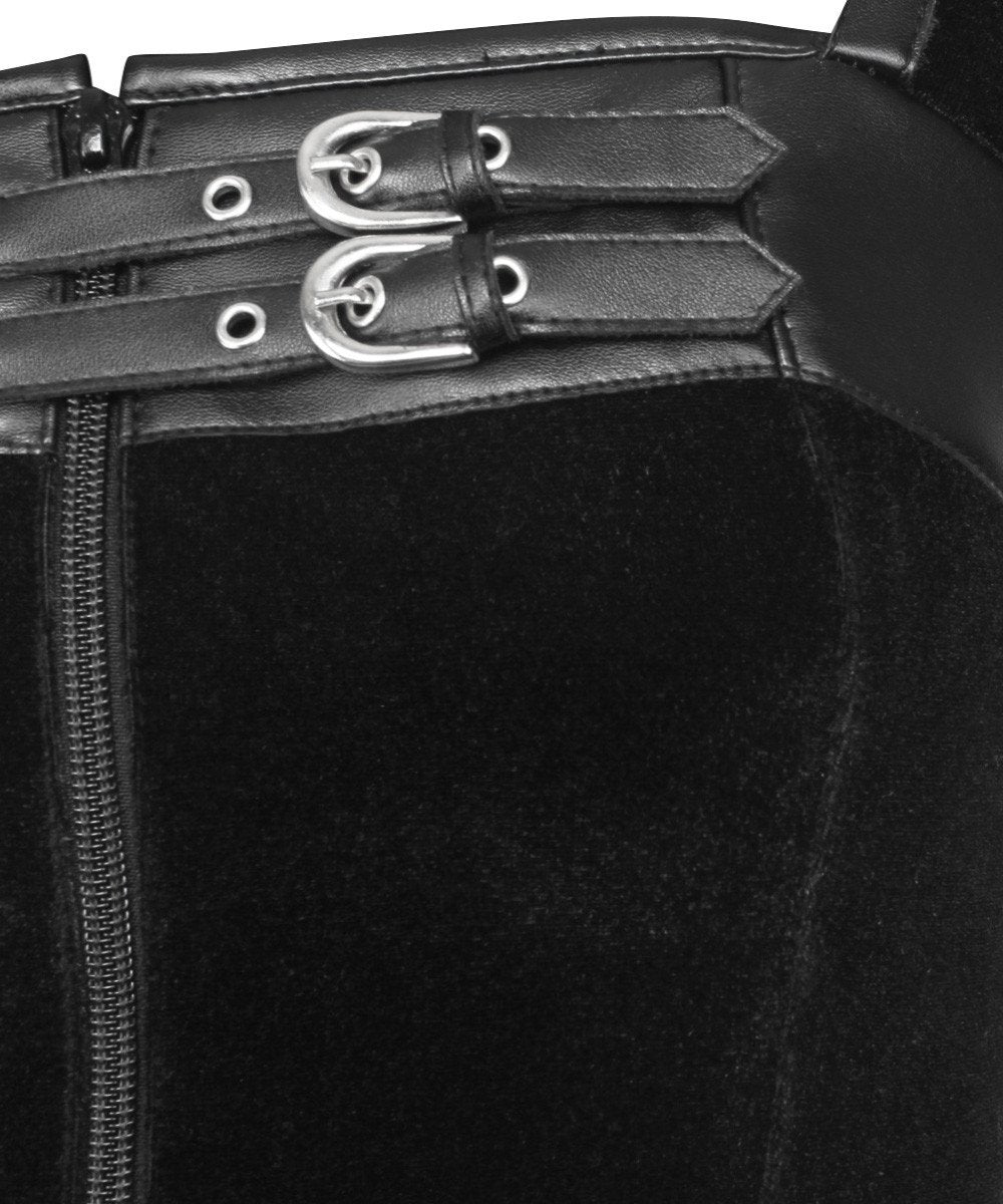 Jayna Black Velvet Top