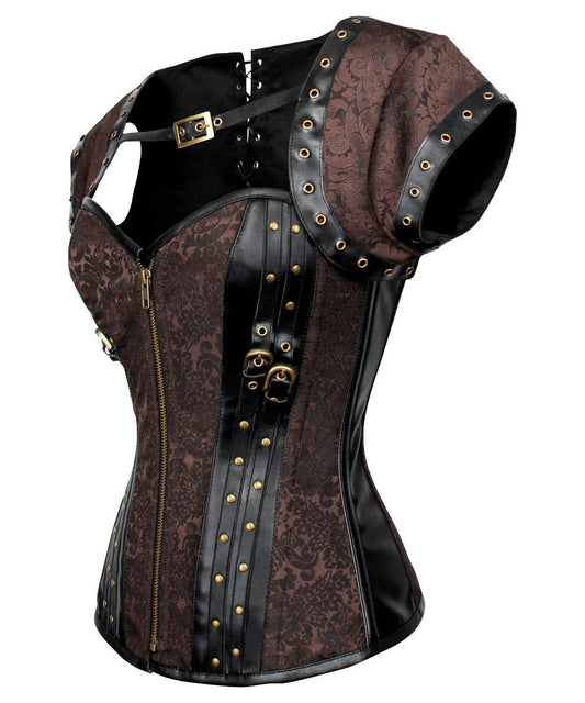 Ellecia Steampunk Overbust Corset with Bolero