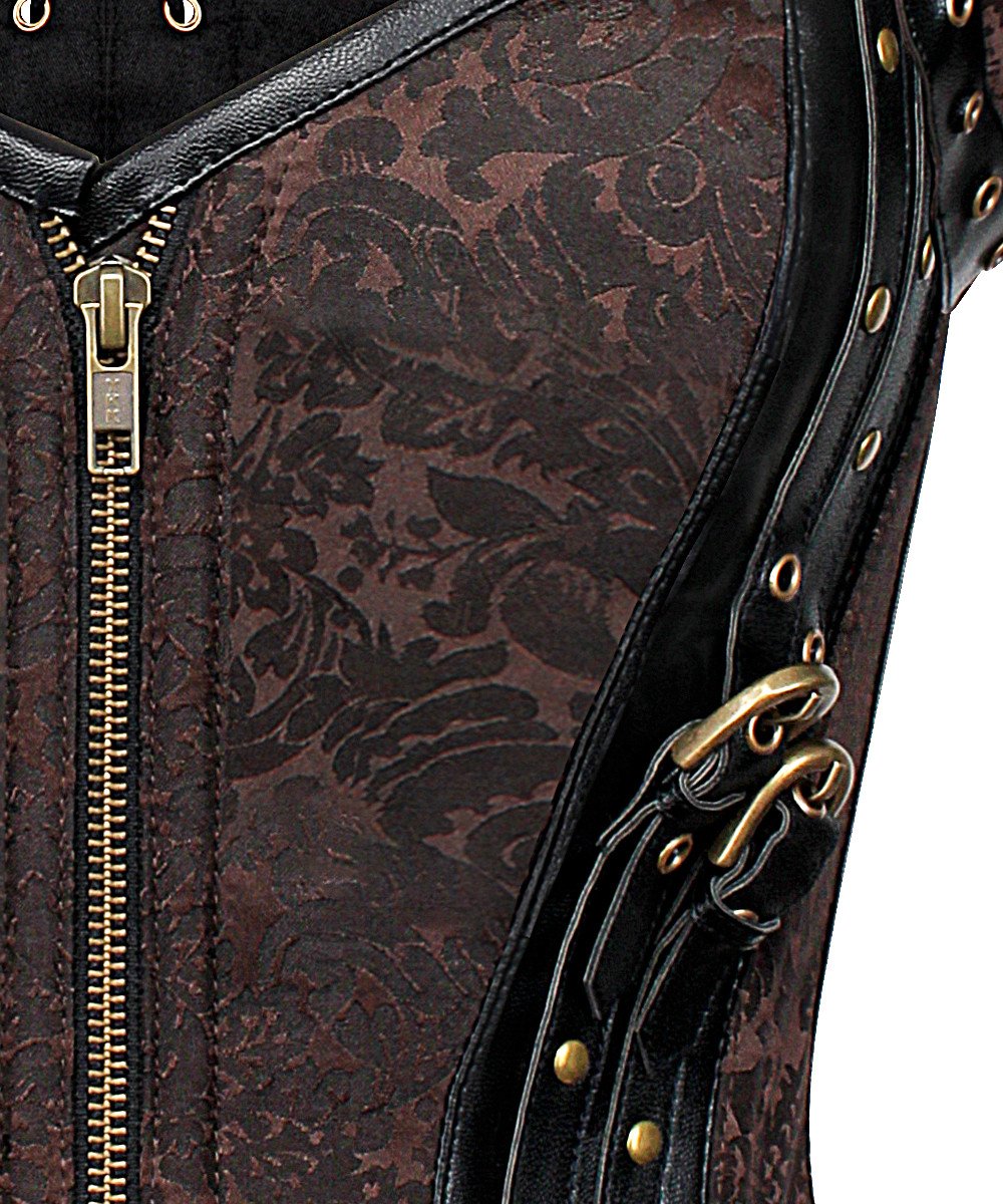 Ellecia Steampunk Overbust Corset with Bolero