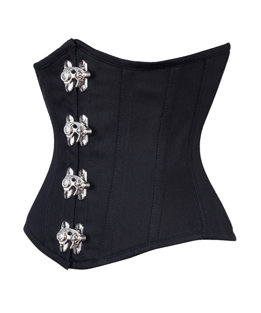 Gussie Black Cotton Underbust Corset