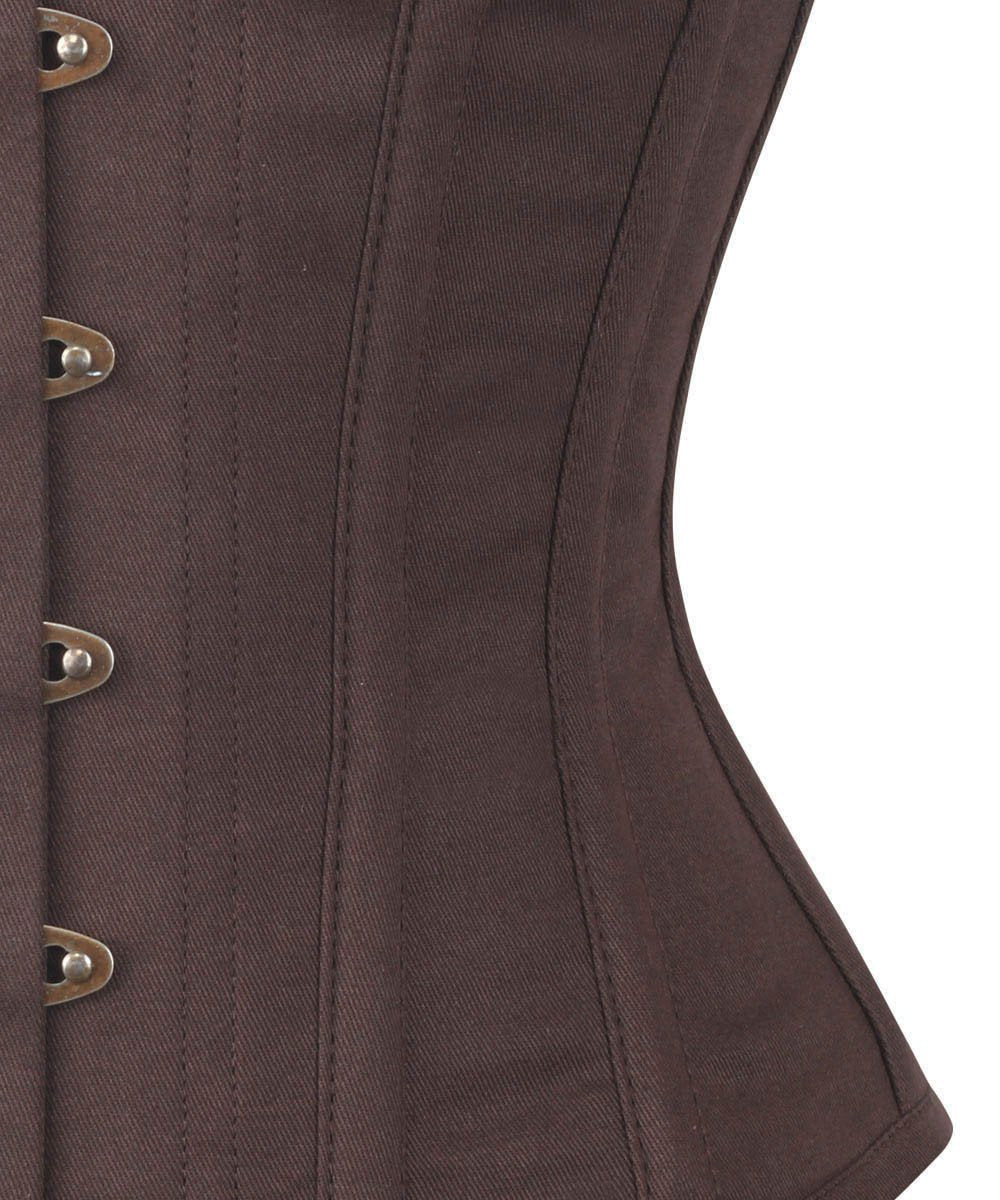 Brown Waist Shaper Corset in 100% Cotton