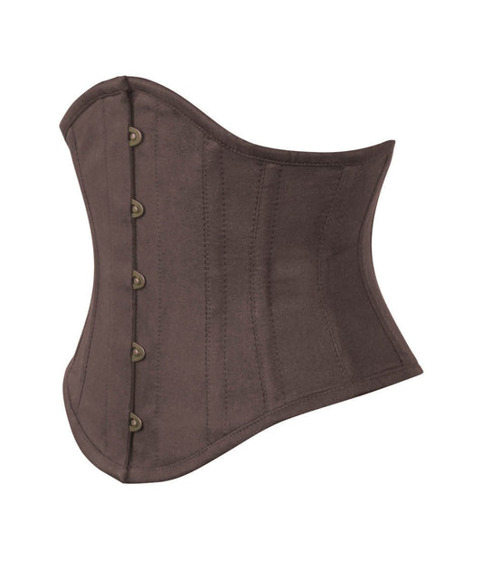 Brown Waist Cincher Corset in 100% Cotton
