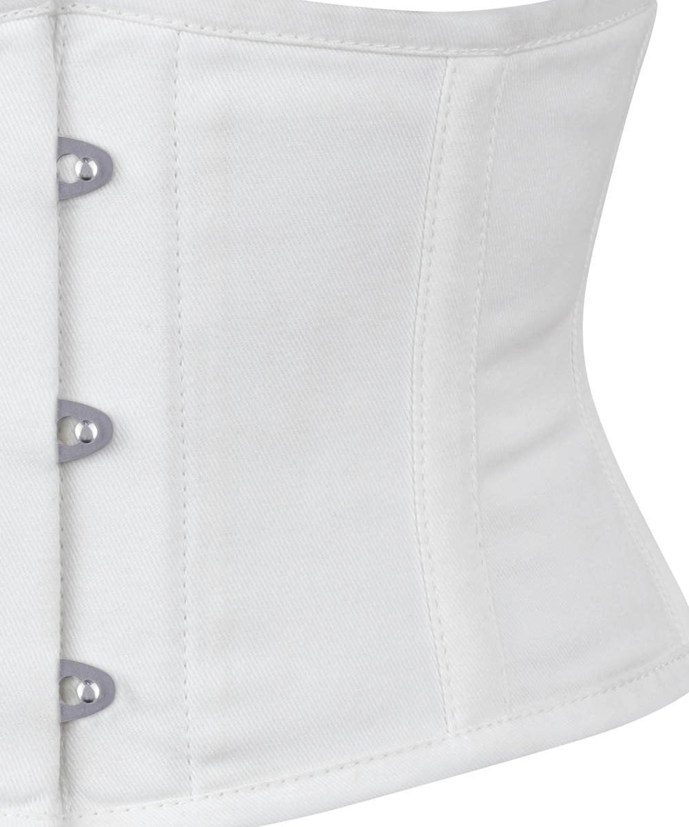 Waist Trainer White Corset in 100% Cotton