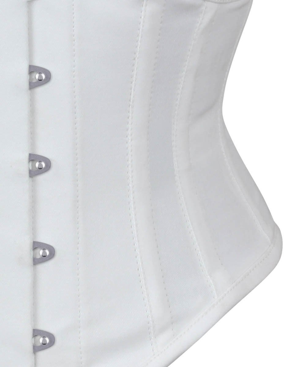 Waist Shaper White Corset in 100% Cotton