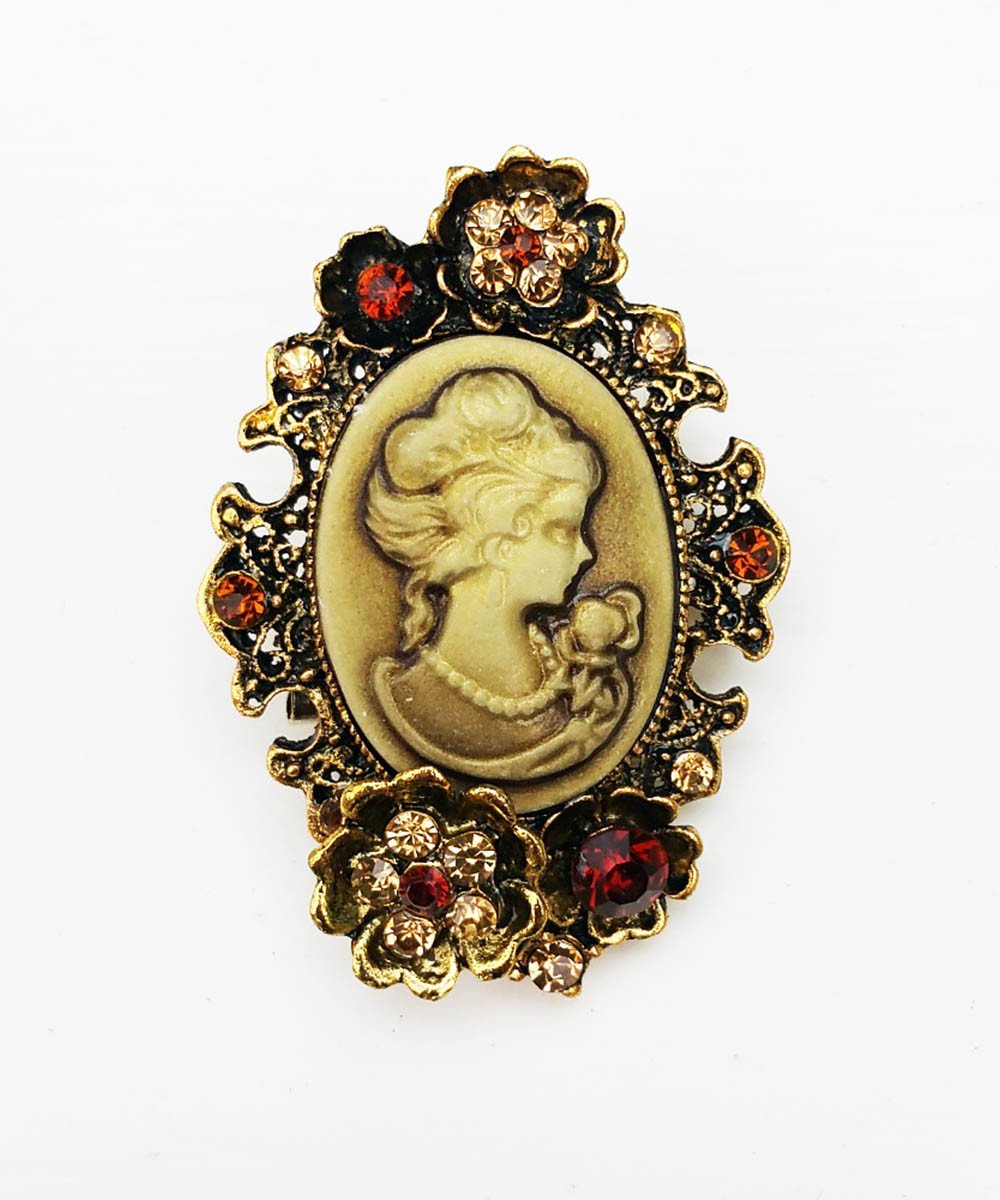 Eliora Antique Victorian Cameo Brooch