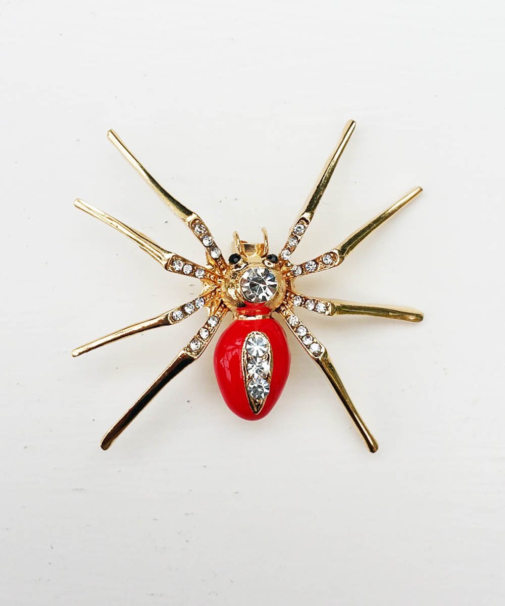 Nelda Rhinestone Cute and Creepy Brooch