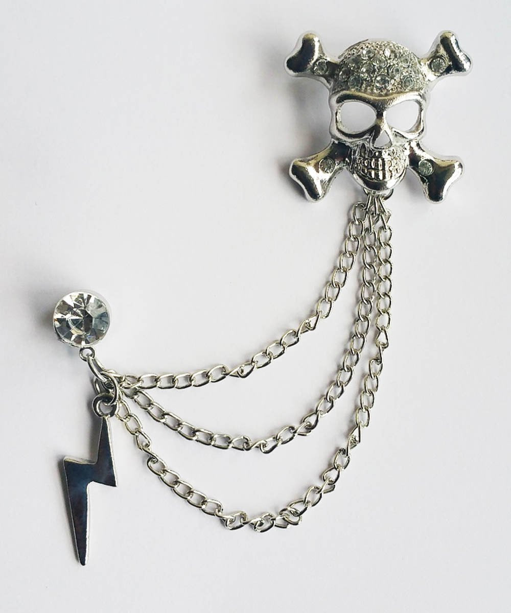 Pero Skull & Shine Tassel Brooch