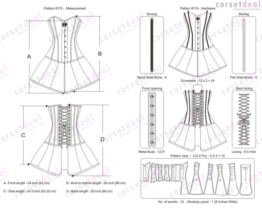 Aengus Gothic Lace Overlay Corset Dress