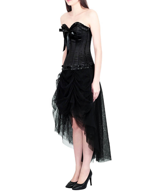 Emelia Burlesque Black Tulle Corset Dress