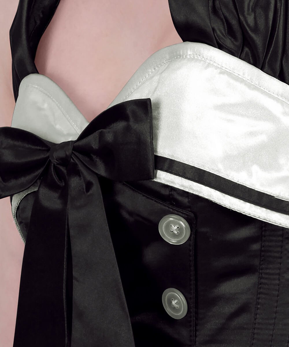 Darik Halter Neck Black Overbust Corset