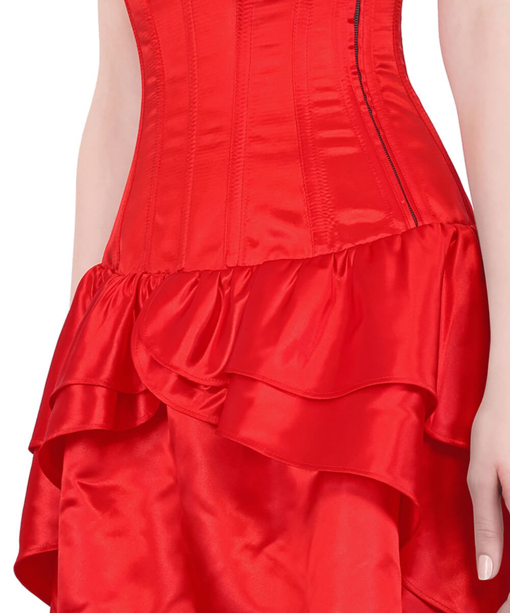 Maricia Burlesque Red Mullet Corset Dress