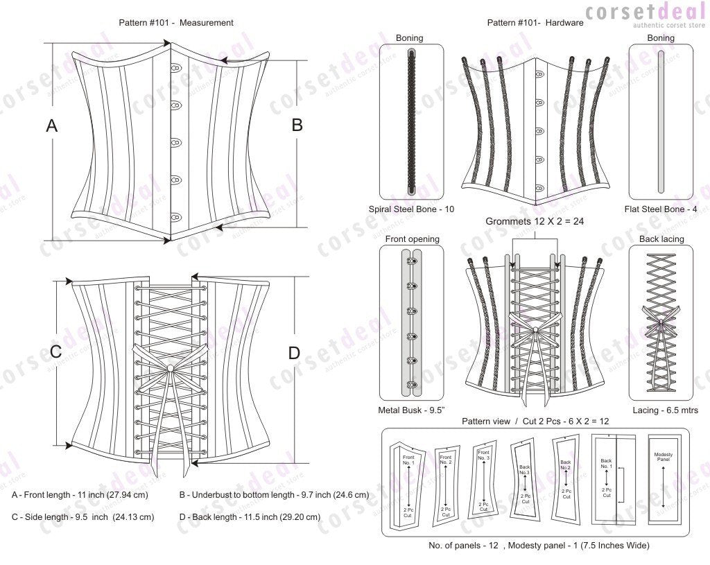 Carletta Genuine Sheep Napa Leather Corset