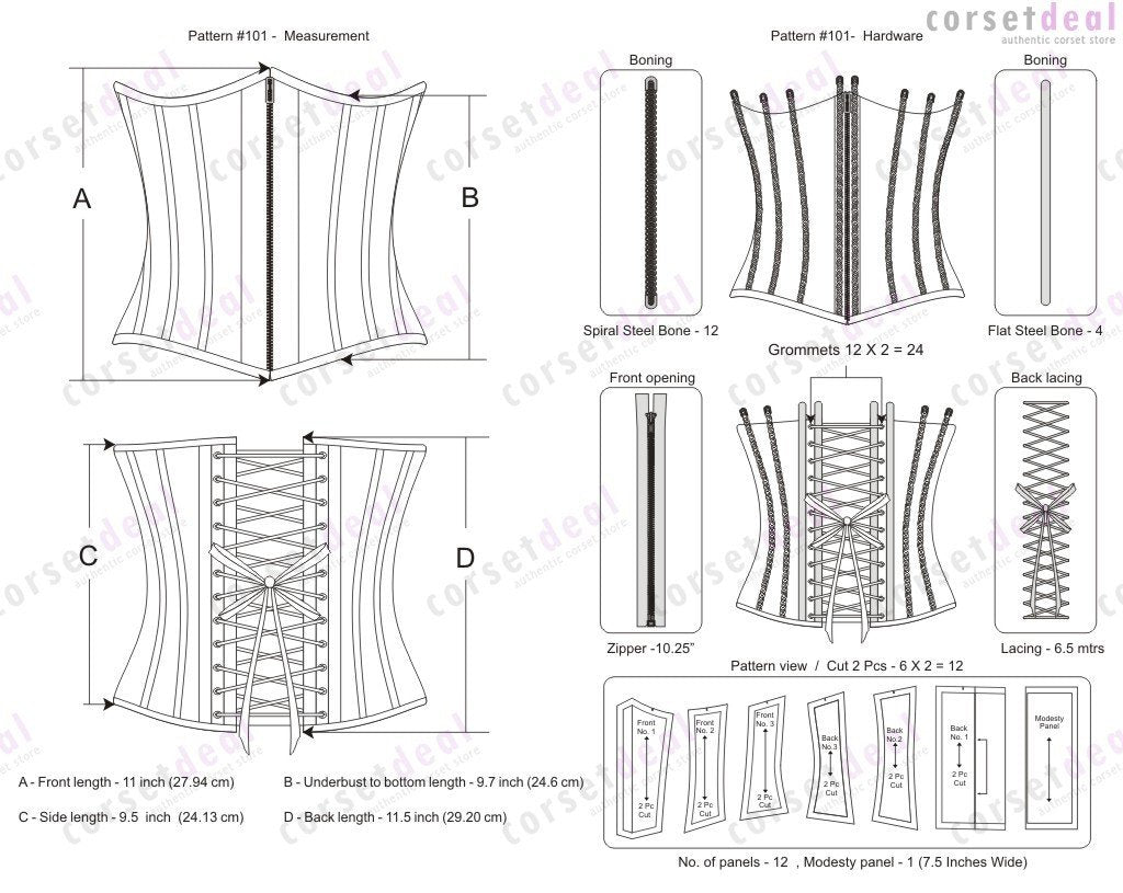 Harlak Genuine Sheep Napa Leather Corset